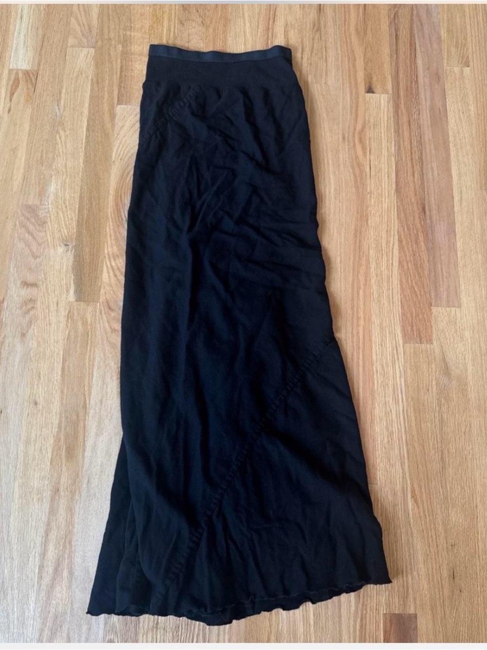 Rick Owens 2010 Black wool Maxi Skirt 38